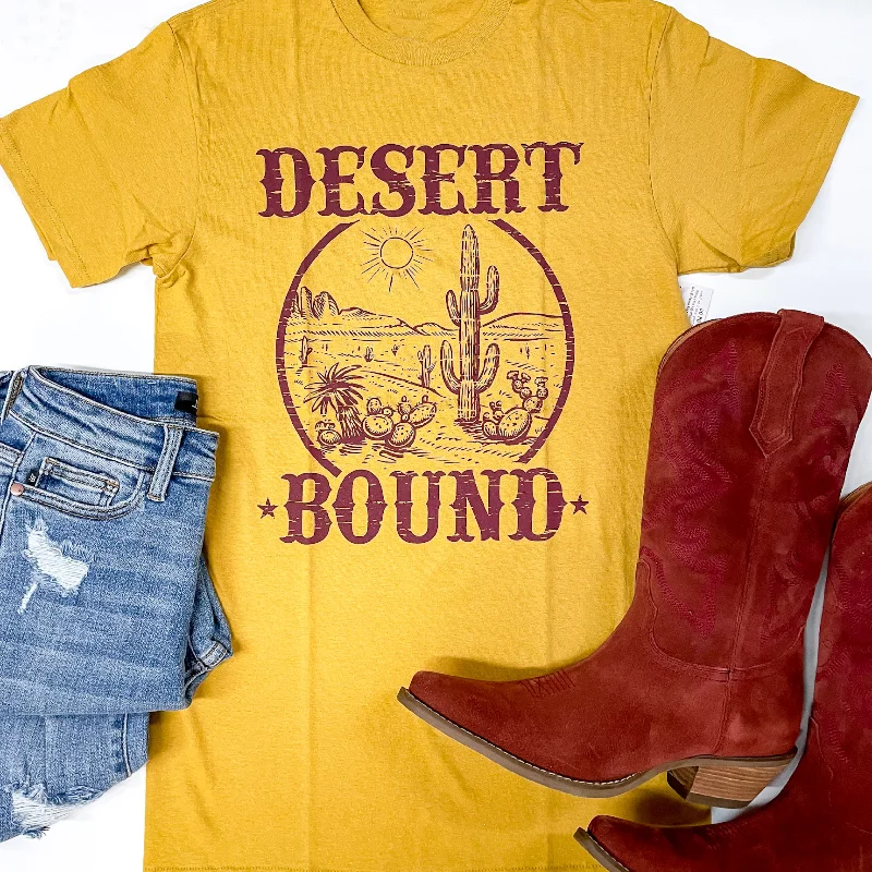 Desert Bound Short Sleeve Graphic Tee in Mustard