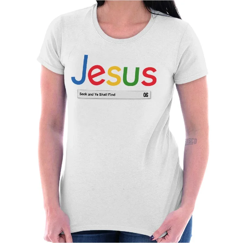 Jesus Seeking Answers Ladies T Shirt