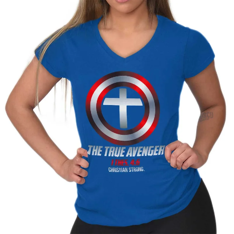 True Avenger Junior Fit V-Neck T-Shirt