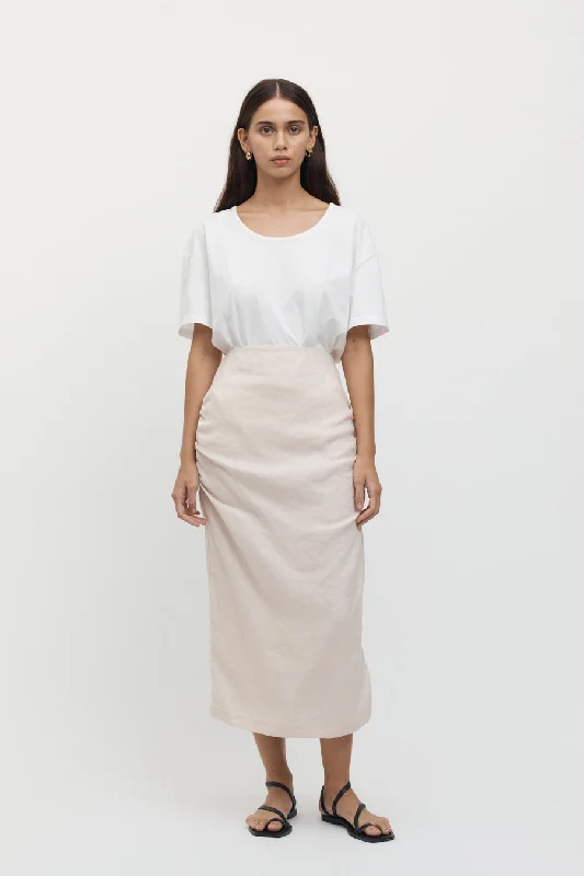 Emilion Linen Midi Skirt