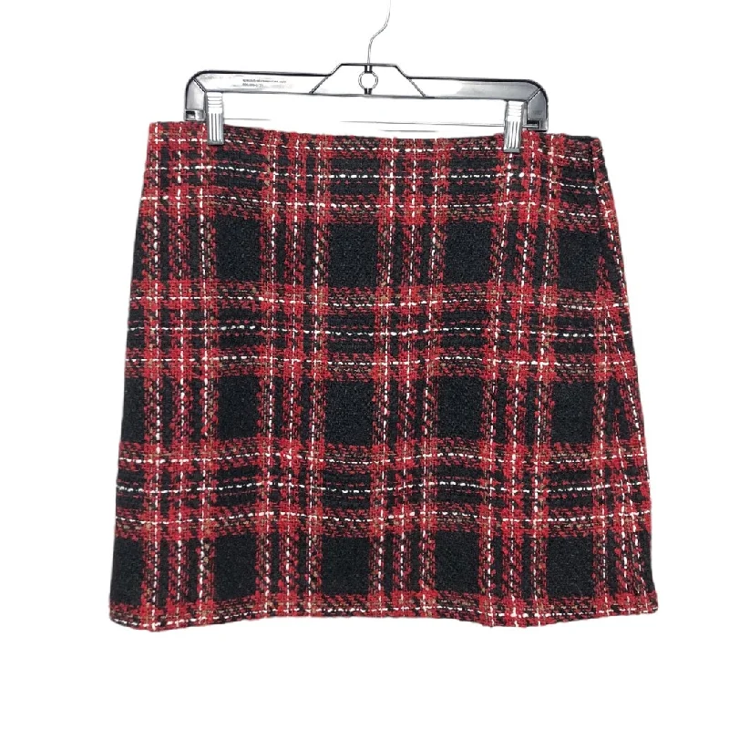 Skirt Mini & Short By Loft In Black & Red, Size: 12