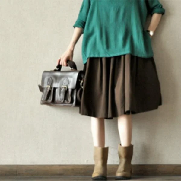 Summer cotton skirts casual loose oversize cotton linen skirts