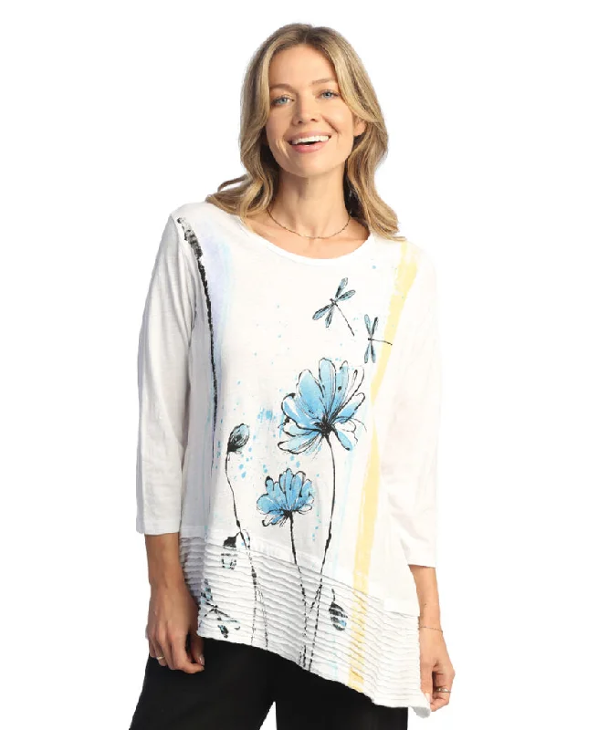 Jess & Jane "Cherish" Abstract Print Mineral Washed Tunic - M54-1827