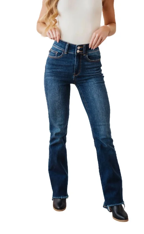 High Rise Bootcut Jeans In Vintage Wash