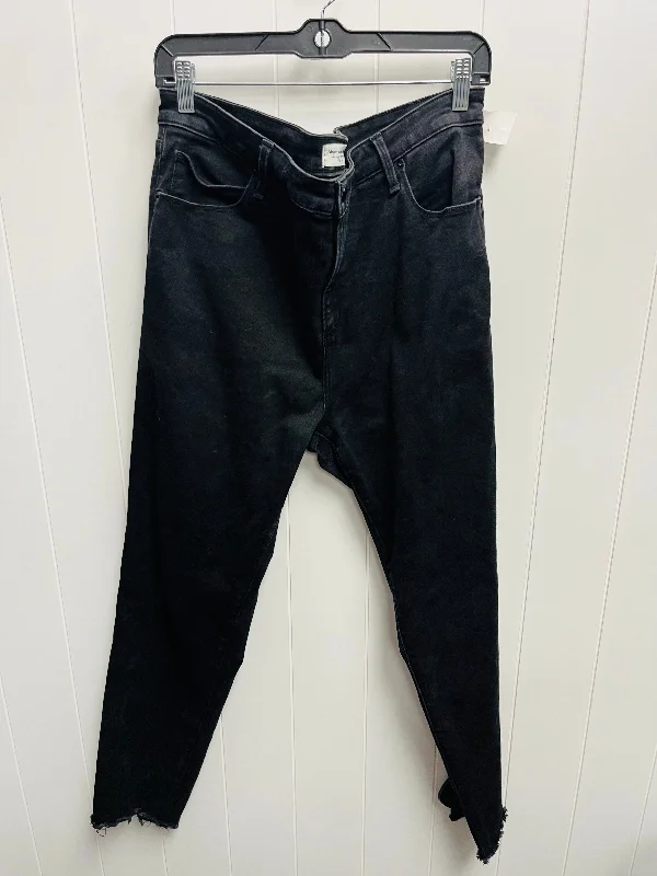 Jeans Skinny By Abercrombie And Fitch In Black Denim, Size: 18