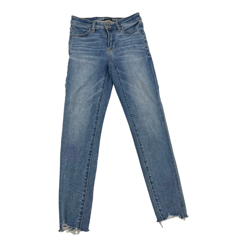 Jeans Skinny By American Eagle In Blue Denim, Size:2