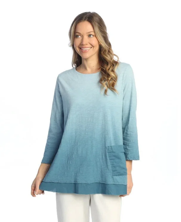 Jess & Jane "Dip" Tie-Dye Mineral Washed Double Gauze Boxy Top - M94-2012