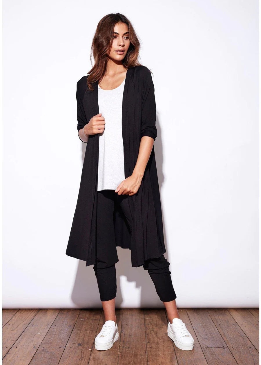 Quatro Cashmere Duster Black