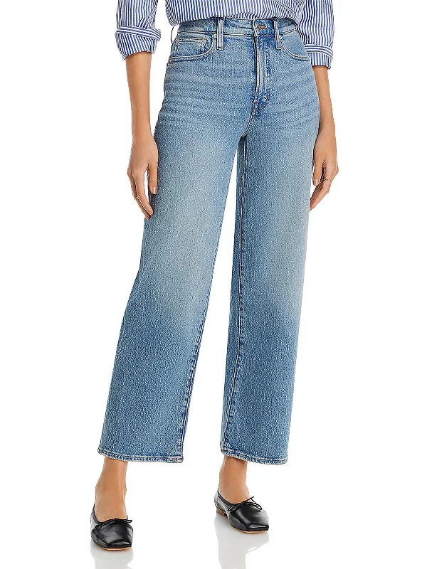 The Perfect Vintage Womens Stretch Denim Wide Leg Jeans