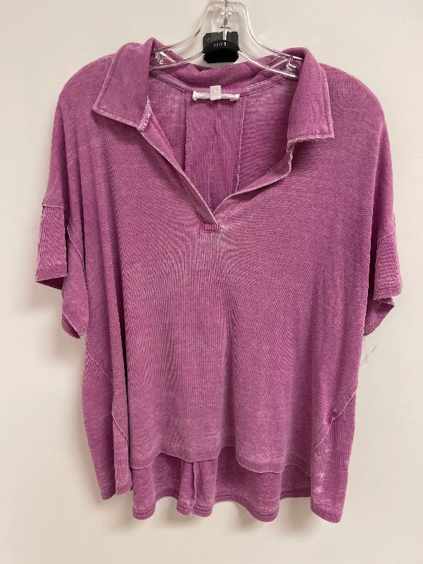 Top Short Sleeve By Jane And Delancey In Purple, Size: L