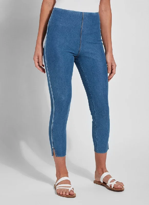 Cropped Side Slit Denim