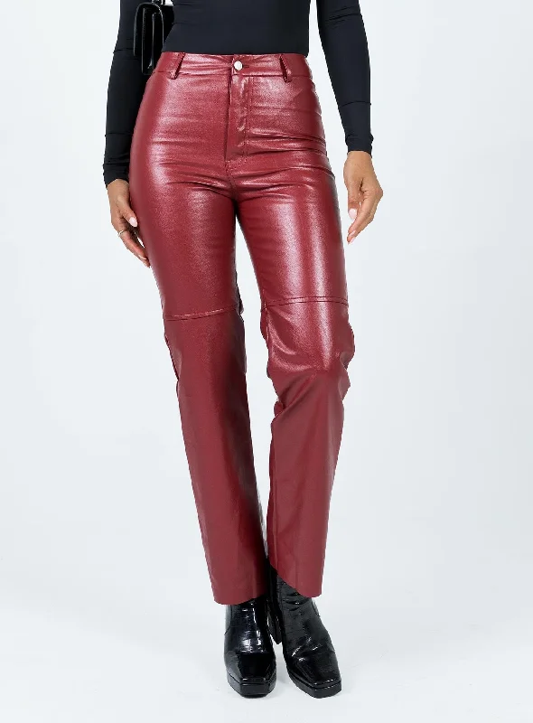 Macey Pants Burgundy