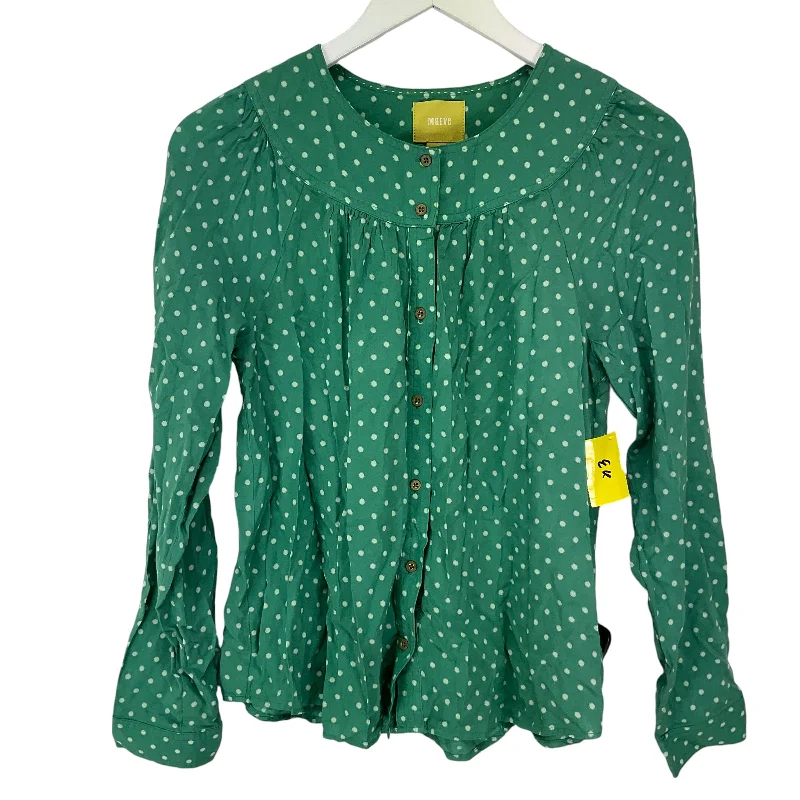 Top Long Sleeve Basic By Maeve In Green, Size: S