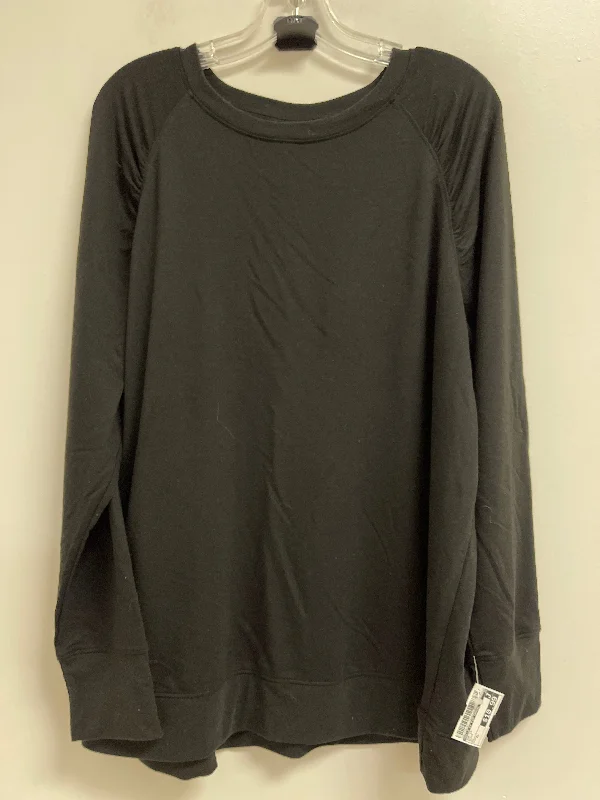 Top Long Sleeve By Belle By Kim Gravel In Black, Size: Xl