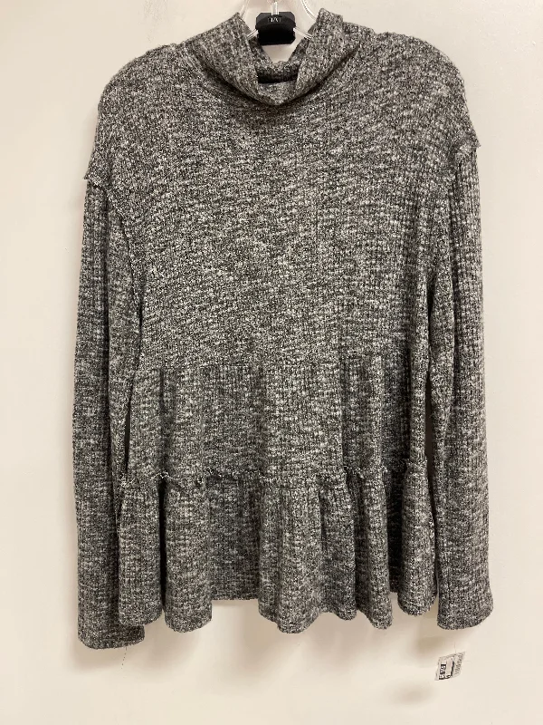 Top Long Sleeve By Eri + Ali In Grey, Size: M