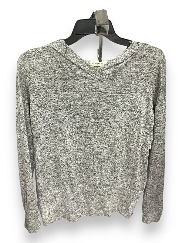 Top Long Sleeve By Ginger G In Grey, Size: M