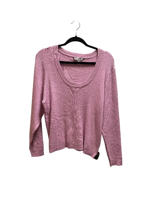 Top Long Sleeve By Ophelia Roe In Pink, Size: 2x