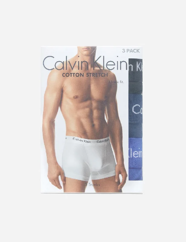 Calvin Klein 3 Pack Trunk - Black/Blue Shadow/Cobalt Water