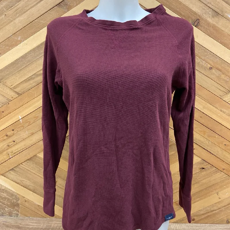 L.L. Bean - Women's Long Sleeve Shirt: Red-women-MD