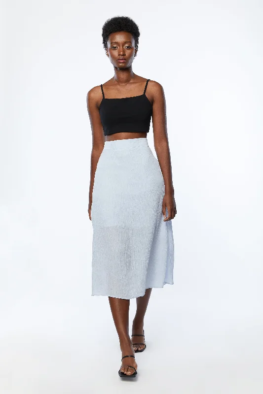 TEXTURED MIDI SKIRT