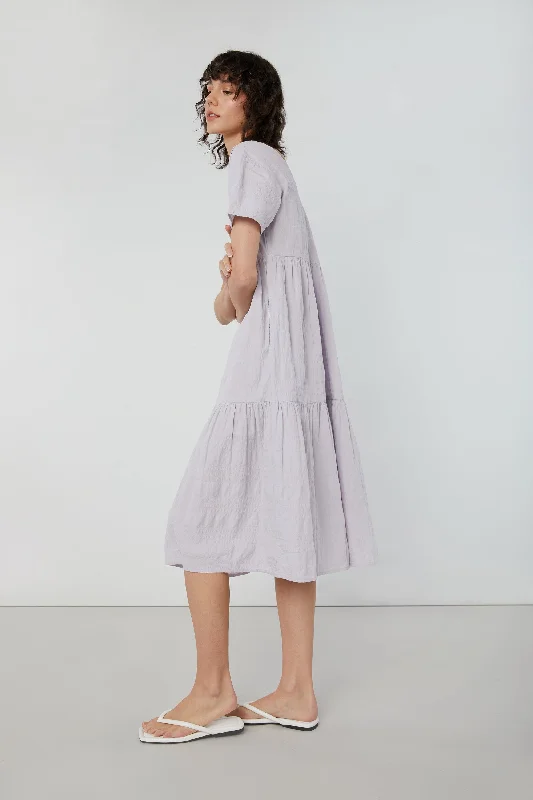 TIERED MIDI DRESS