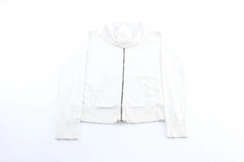 Women's Y2K Nike Embroidered Logo White Zip Up Jacket