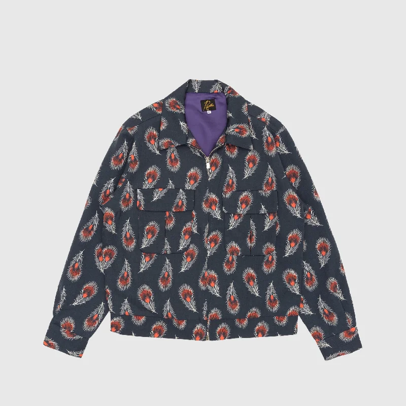 WOOL GABARDINE PRINTED SPORT JACKET