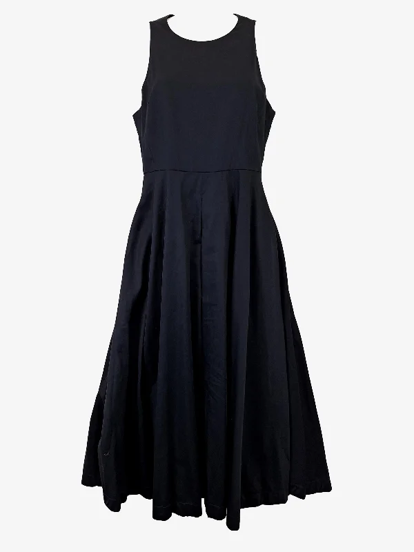 Marcs Elegant Navy Pleated Maxi Dress Size 8