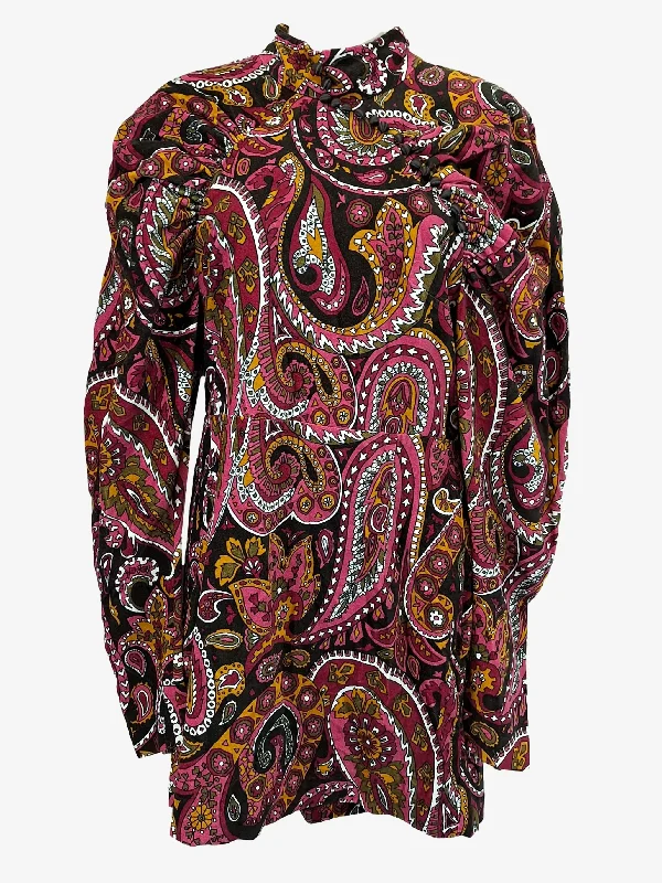 Rotate by Birger Christensen Funky Paisley Velvet Mini Dress Size 14