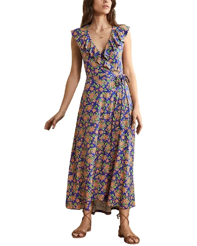 Boden Saskia Wrap Jersey Maxi Dress