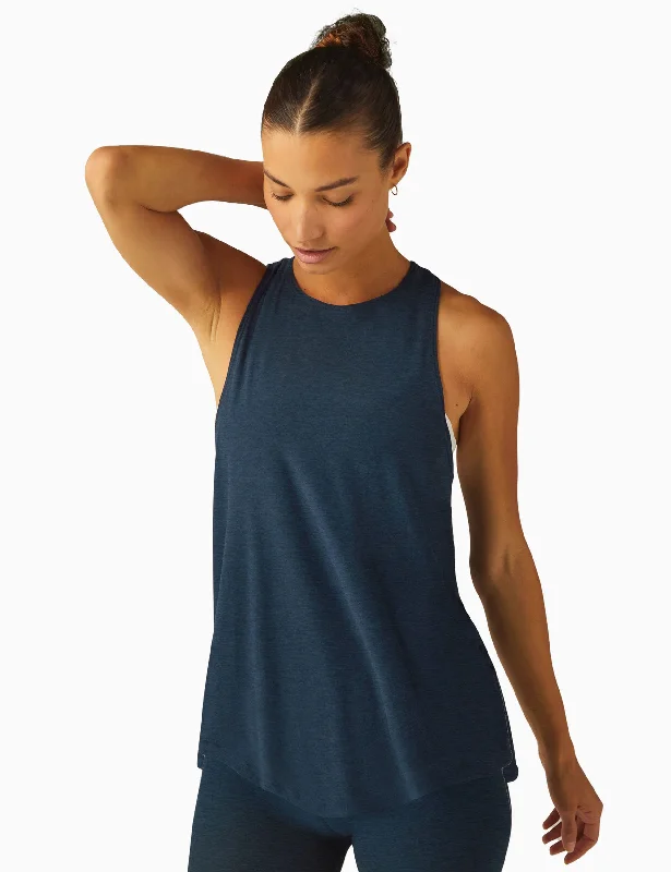 Featherweight Captivate Cutout Tank - Nocturnal Navy